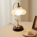 Antique Classic Glass Flower Table Lamp