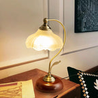 Antique Classic Glass Flower Table Lamp
