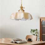 Retro Cream Flower Glass Pendant Light