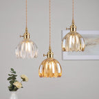 Mid Century Flower Glass Pendant Light