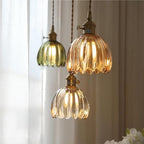 Mid Century Flower Glass Pendant Light