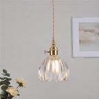 Mid Century Flower Glass Pendant Light