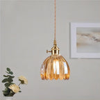 Mid Century Flower Glass Pendant Light