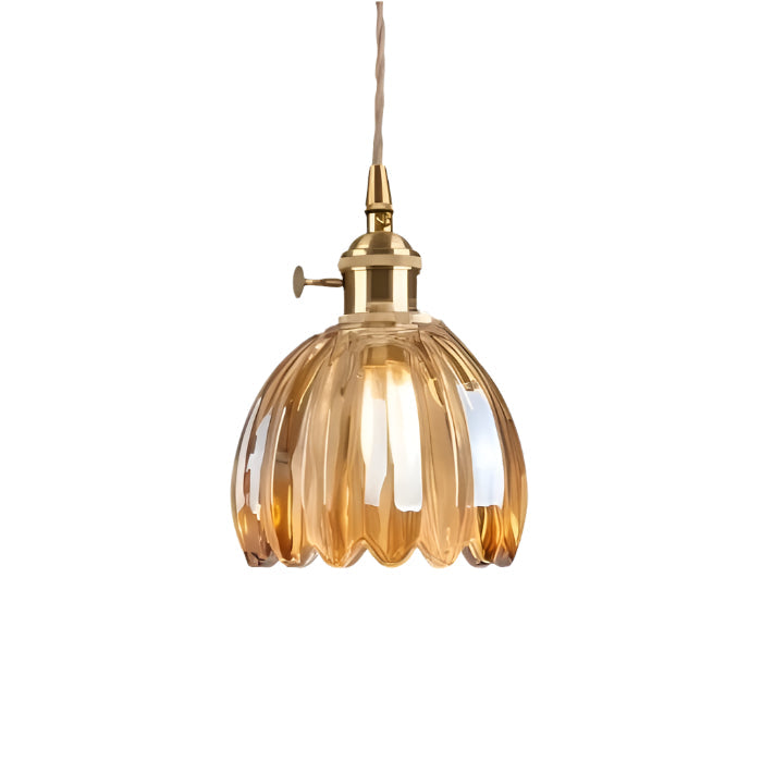 Mid Century Flower Glass Pendant Light