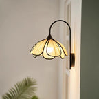 Rustic Handwoven Rattan Flower Wall Light