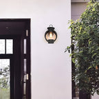 Retro Ring Frame Black Outdoor Wall Light