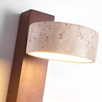 Retro Rotatable Natural Wooden Wall Light