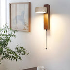 Retro Rotatable Natural Wooden Wall Light