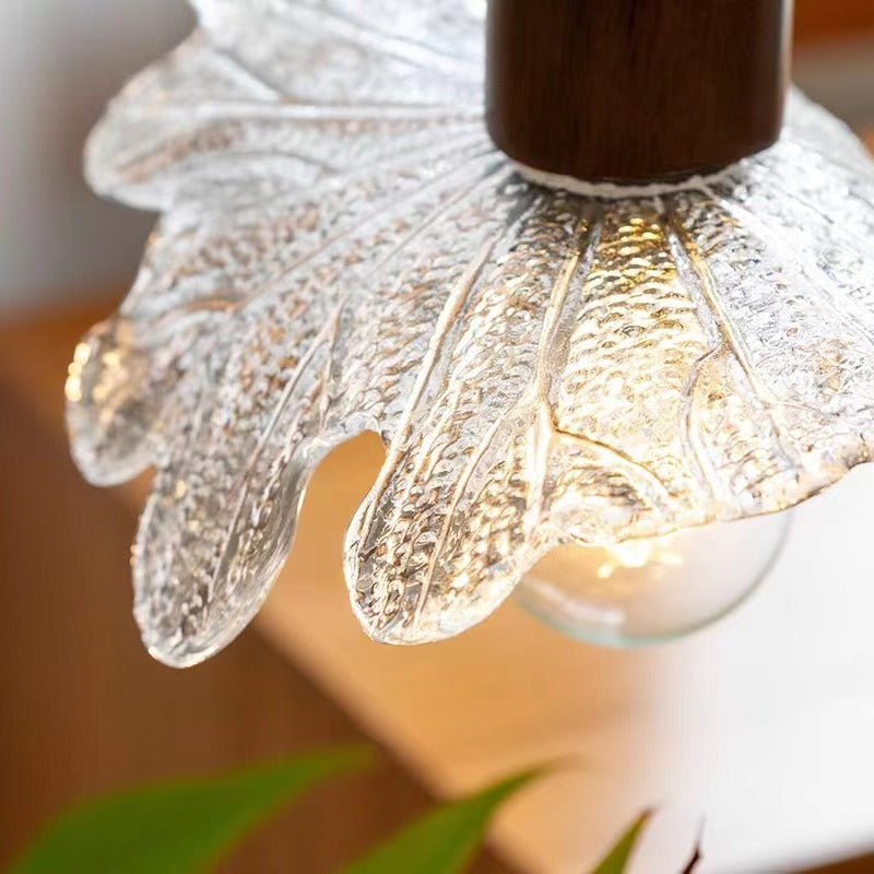 Decorative Leaf Clear Glass Pendant Light