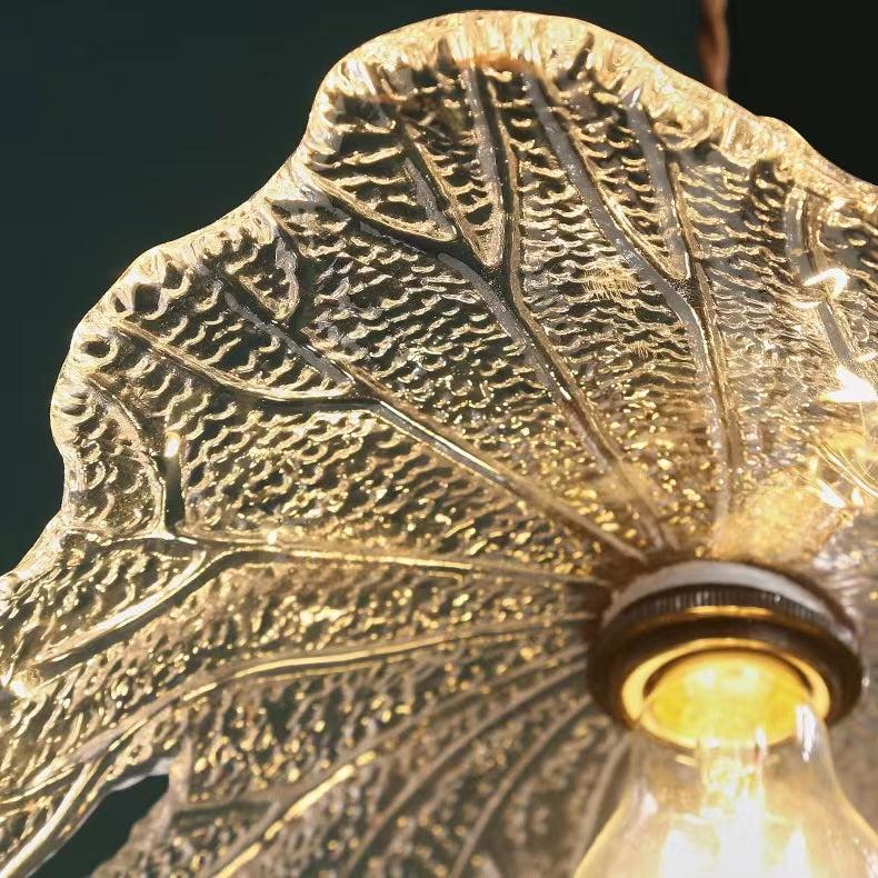 Decorative Leaf Clear Glass Pendant Light