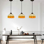 Retro Tiffany Stained Glass Pendant Light
