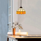 Retro Tiffany Stained Glass Pendant Light