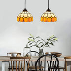 Retro Tiffany Stained Glass Pendant Light