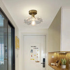 Retro Lotus Flower Glass Ceiling Light