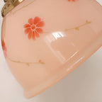 Retro Dome Pink Glass Wall Light