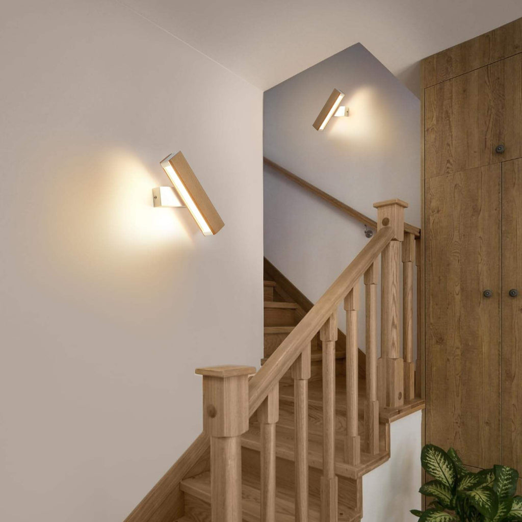 Rotatable LED Nordic Solid Wood Wall Light