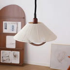 Rustic Cone Wooden Adjustable Pendant Lamp
