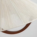 Rustic Cone Wooden Adjustable Pendant Lamp