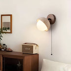 Rustic Beige Stone Globe Wall Light