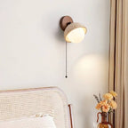 Rustic Beige Stone Globe Wall Light