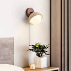Rustic Beige Stone Globe Wall Light