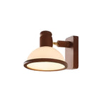 Rustic Dome Wooden Adjustable Wall Reading Light