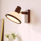 Rustic Dome Wooden Adjustable Wall Reading Light