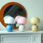Scandi Retro Glass Mushroom Bedside Lamp