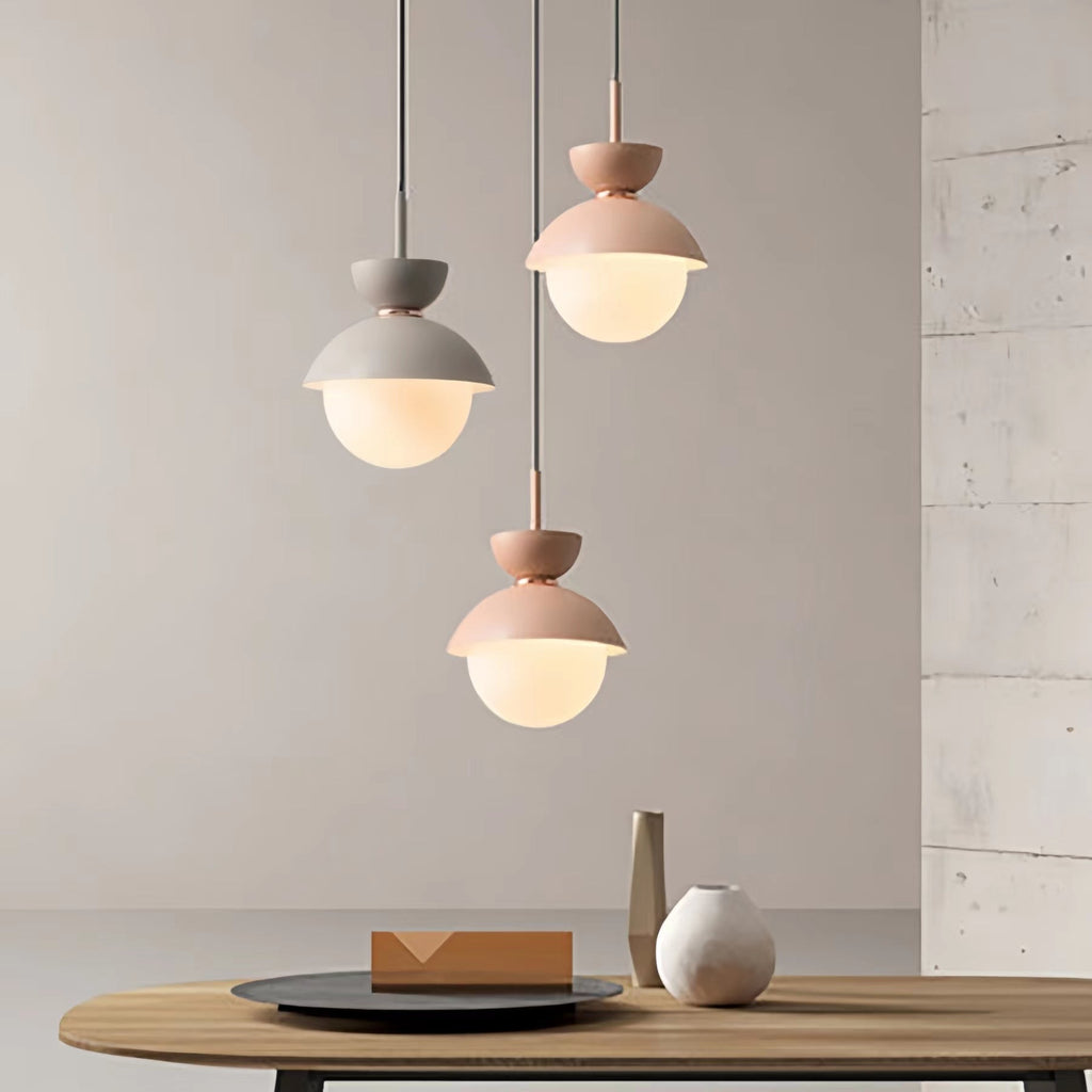 Scandinavian Macaron Style Glass Ball Pendant Light