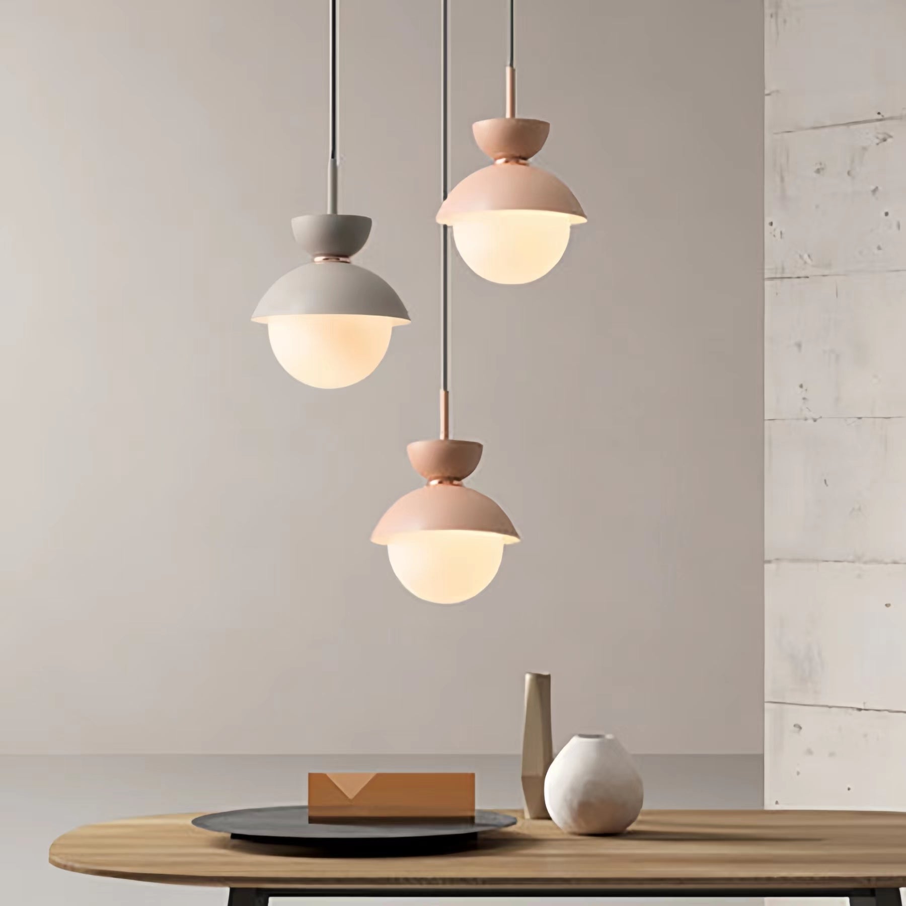Scandinavian Macaron Style Glass Ball Pendant Light