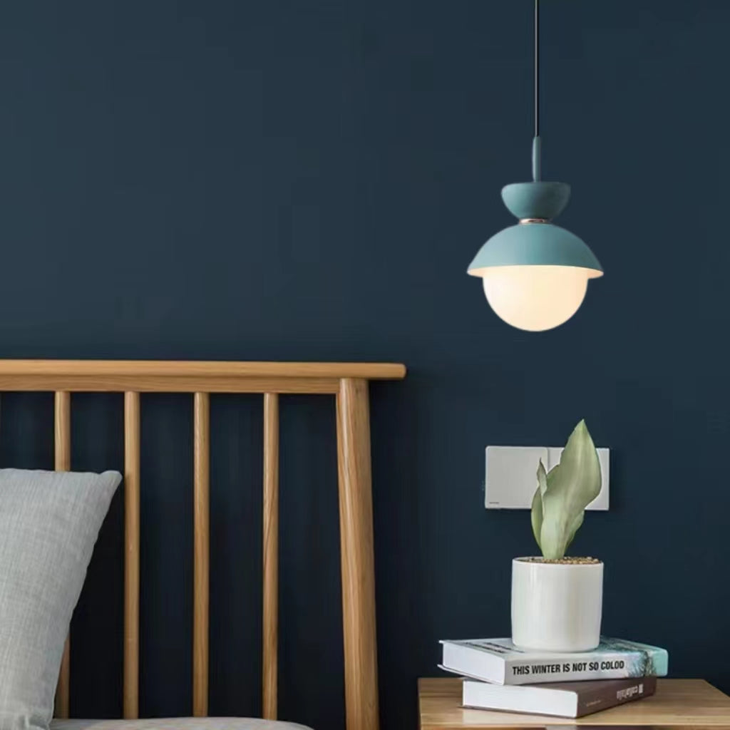 Scandinavian Macaron Style Glass Ball Pendant Light