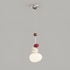 Scandinavian Pebble Stack Cream Pendant Light