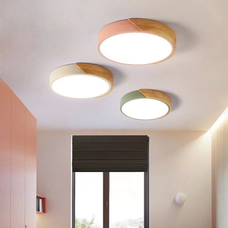 Scandinavian Macaron Round LED Ceiling Light