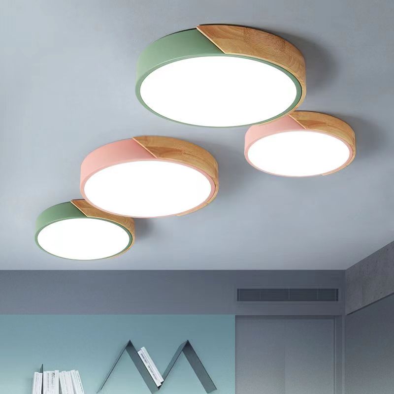 Scandinavian Macaron Round LED Ceiling Light
