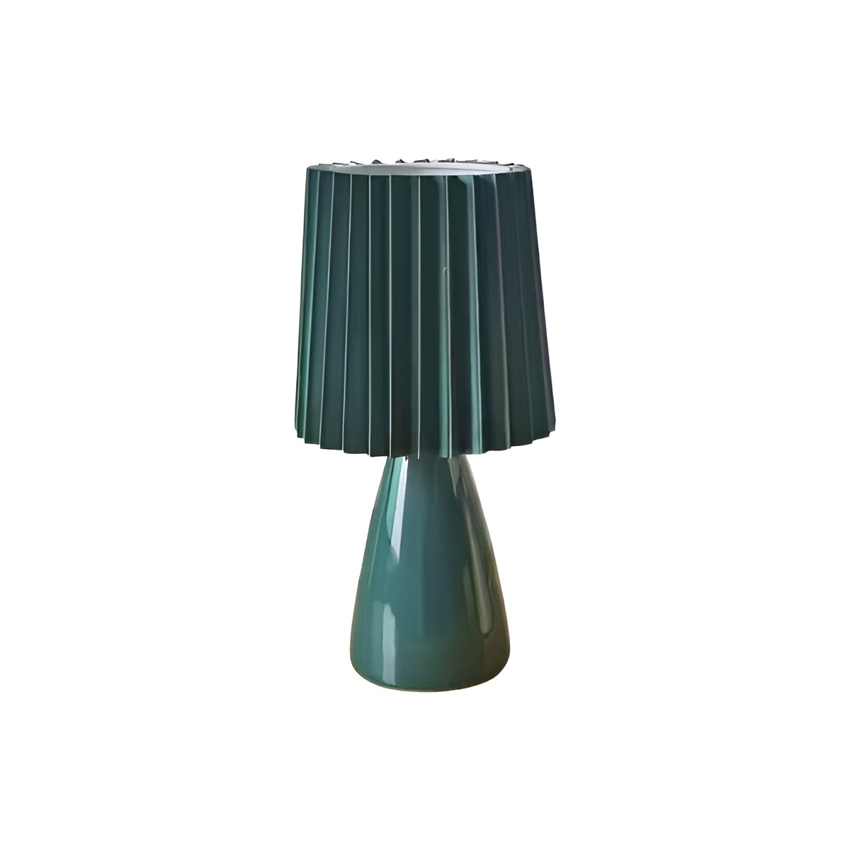 Scandinavian Style Pleated Small Glass Table Lamp