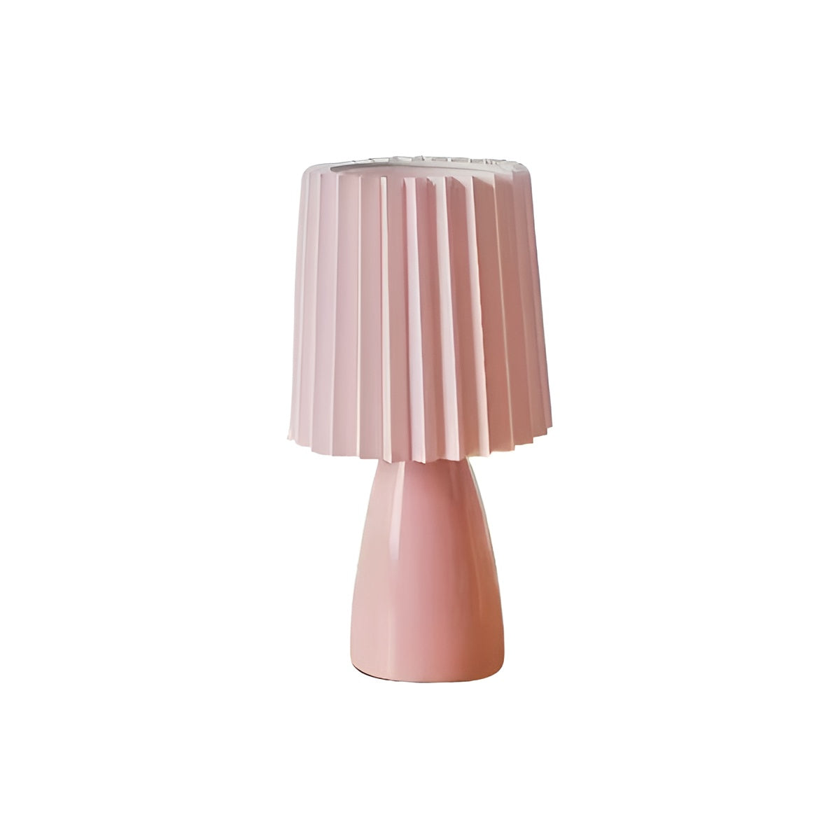 Scandinavian Style Pleated Small Glass Table Lamp