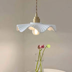 Scandinavian White Ceramic Flower Pendant Light