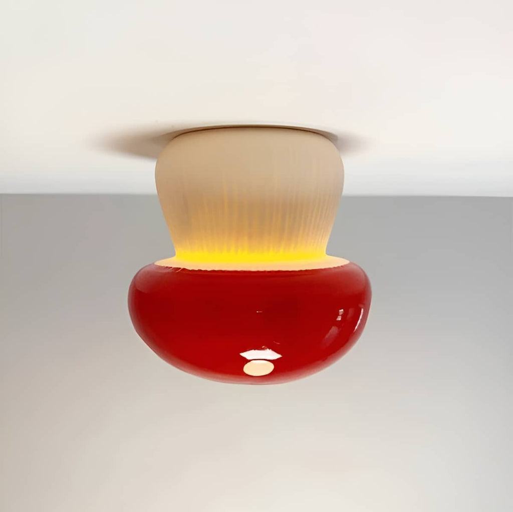 Small Ceramic Decorative Mushroom Recessed Ceiling Light