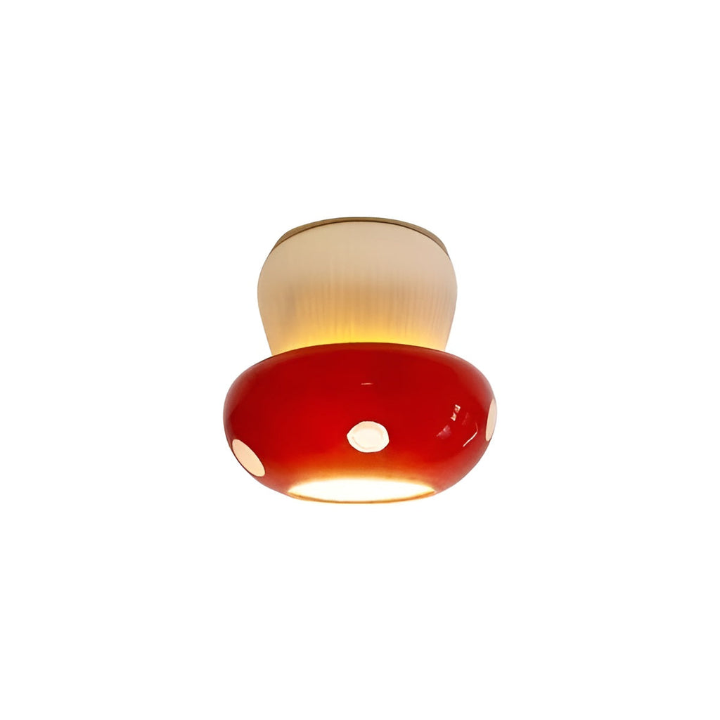 Small Ceramic Decorative Mushroom Recessed Ceiling Light