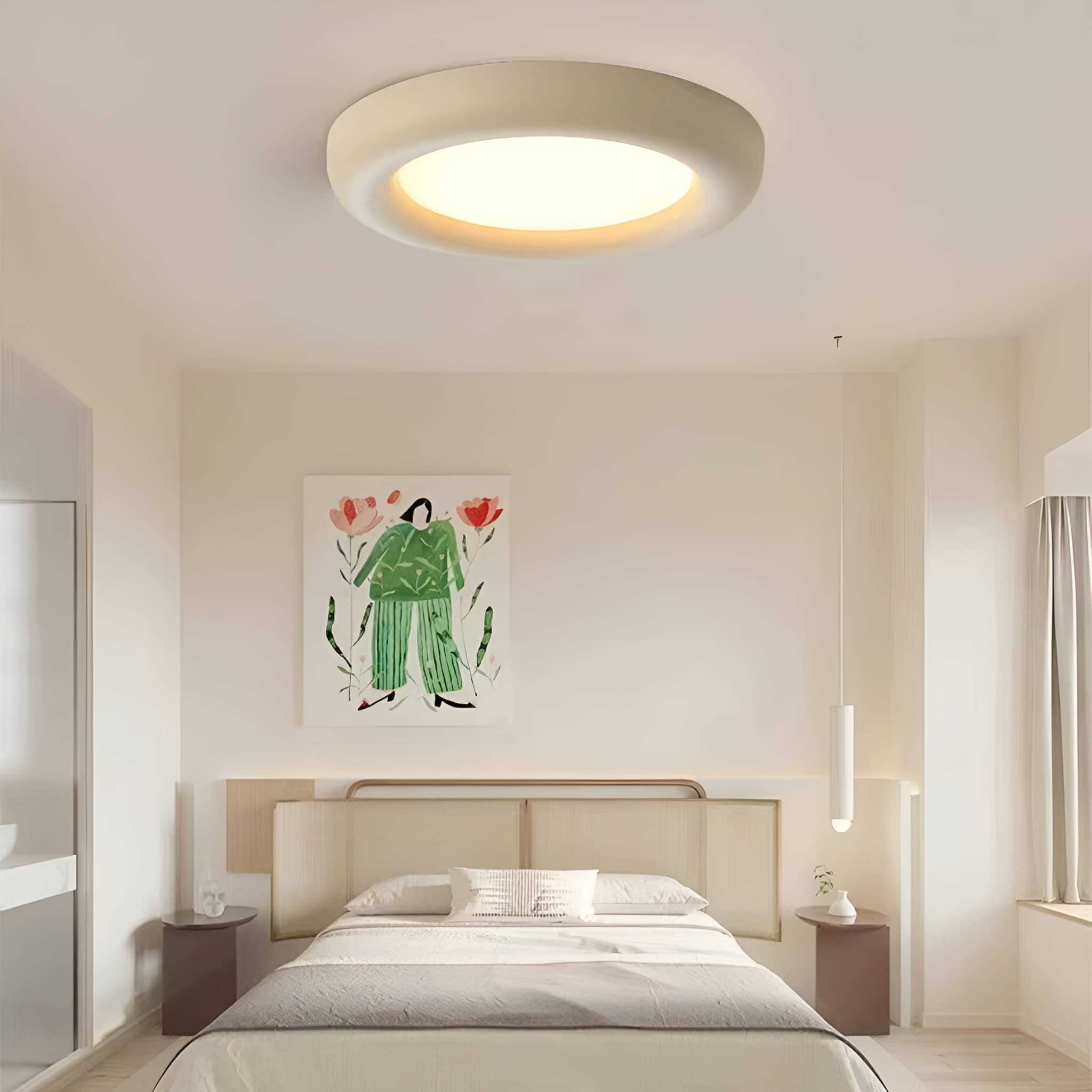 Smooth Cream Circular LED Ceiling Light