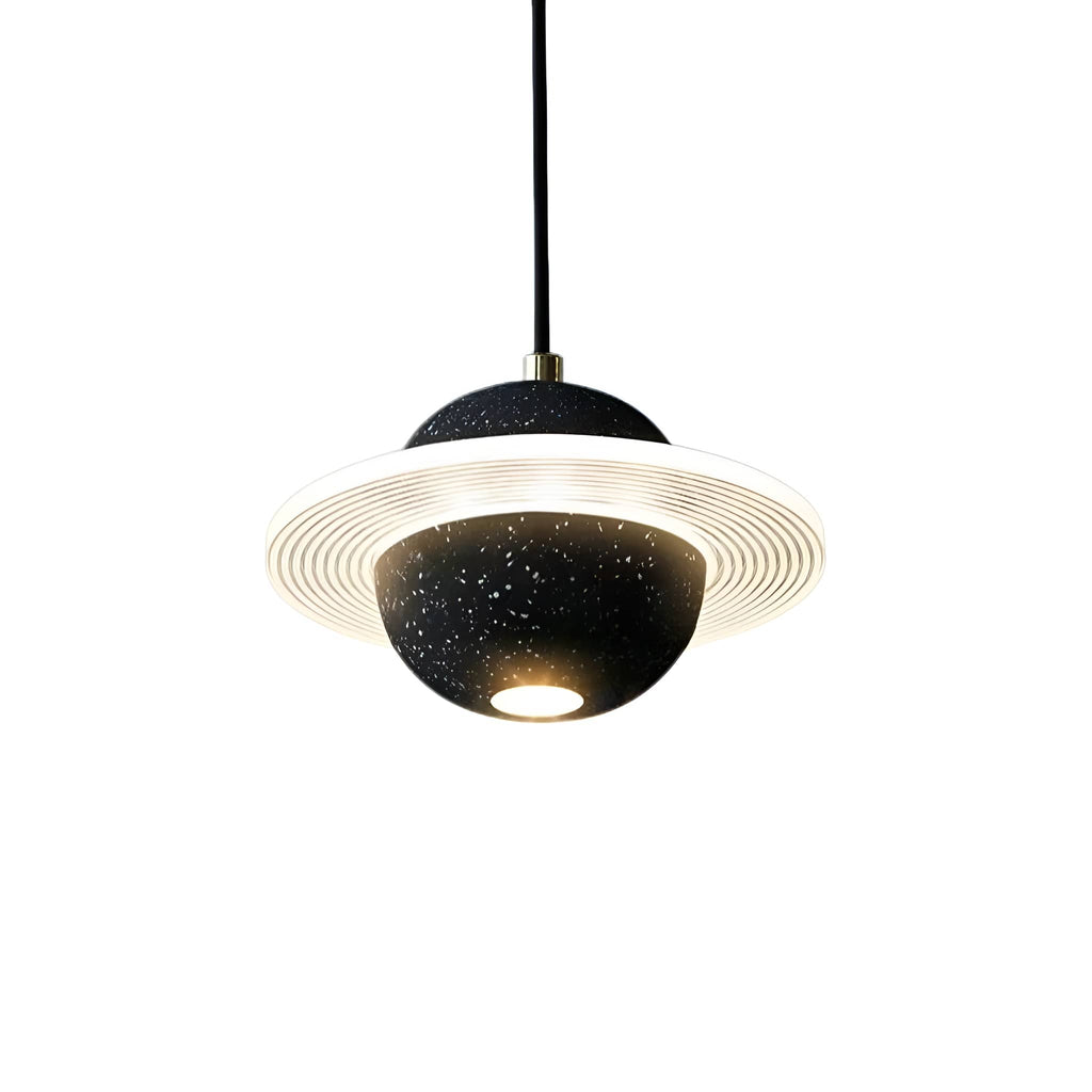 Space Age Halo Planet LED Pendant light