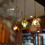 Tiffany Antique Stained Glass Pendant Light