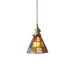 Tiffany Antique Stained Glass Pendant Light