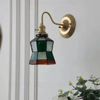 Tiffany Antique Stained Glass Wall Light