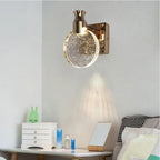 Nordic Style Crystal Creative Round Wall Light
