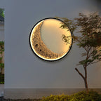 Creative 3D Resin Moon Shape Wall Light