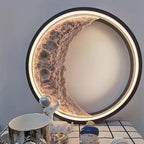 Creative 3D Resin Moon Shape Wall Light