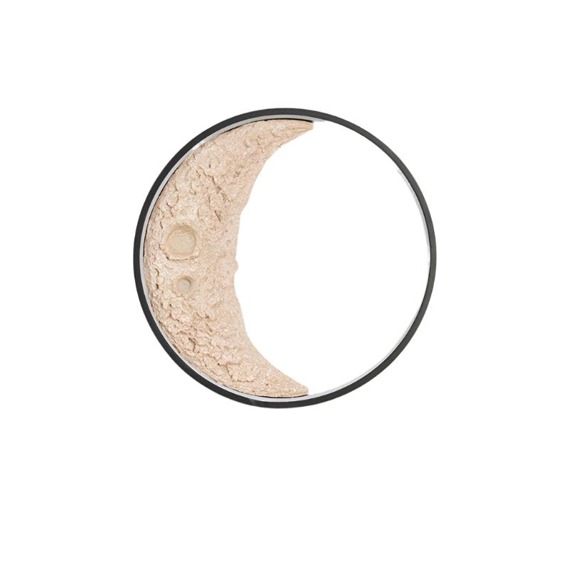 Creative 3D Resin Moon Shape Wall Light