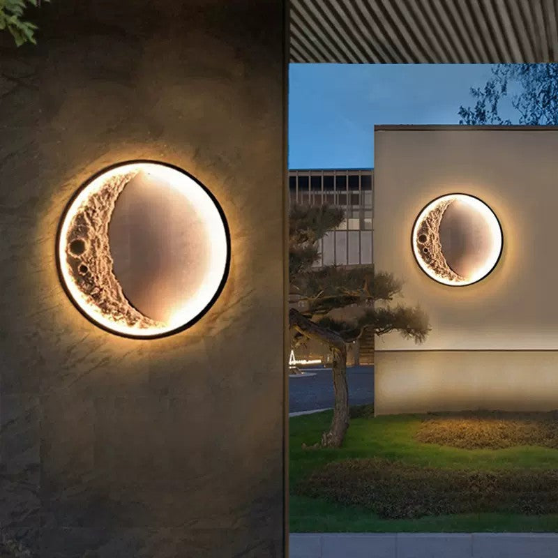 Creative 3D Resin Moon Shape Wall Light