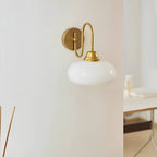 Vintage Bauhaus Glass Wall Light